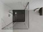 MEXEN/S - Roma sprchový kout 90x90, transparent, chrom + černá vanička se sifonem 854-090-090-01-00-4070