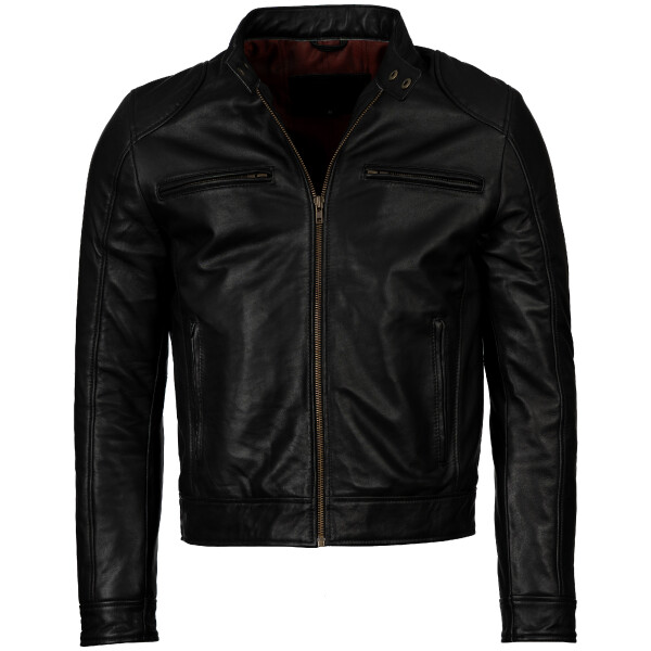 Pánská Kožená Bunda Genevieve Essence Brixton Černá Velikost: M