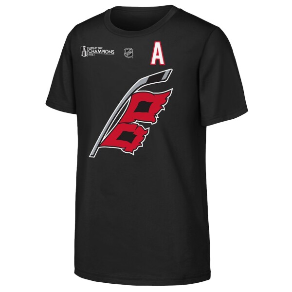 Outerstuff Dětské tričko Sebastian Aho Carolina Hurricanes NHL 2026 Stanley Cup Champions Name & Number Velikost: Dětské S (122 - 128)