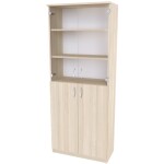 Nábytek Mikulík Skříň program sektor č.9 prosklená - hl. 43 cm Rozměry: (š x h x v): 80 x 43 x 175 cm