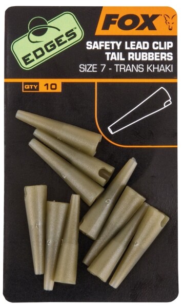 FOX Převlek Lead Clip Tail Rubbers Velikost 7 10ks Trans Khaki (CAC478)