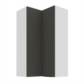 Horní rohová skříňka Aria 60x60 GN-108 2F (90°) Barva korpusu: Bílá, Barva dvířek: GR - Graphite AFM