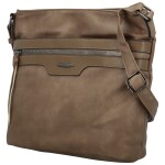 Trendy dámská koženková crossbody kabelka Hazel, taupe