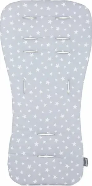CHIPOLINO Měkká podložka do kočárku Grey stars (160007)