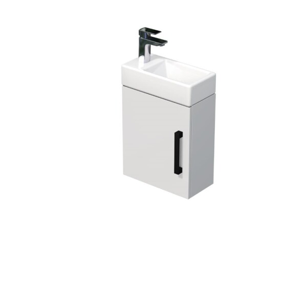 Koupelnová skříňka s umyvadlem SAT Cube Way 40x47,5x20 cm bílá lesk CUBE320401DCBL CUBE320401DCBL