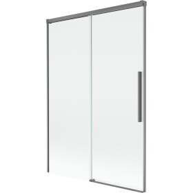 MEXEN/S - Rox vanová zástěna 2-křídlová posuvná 120 x 150, transparent, grafit metal 8C9-120-001-95-00