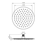 SAPHO - RAINFALL hlavová sprcha, průměr 250, nerez lesk RN574
