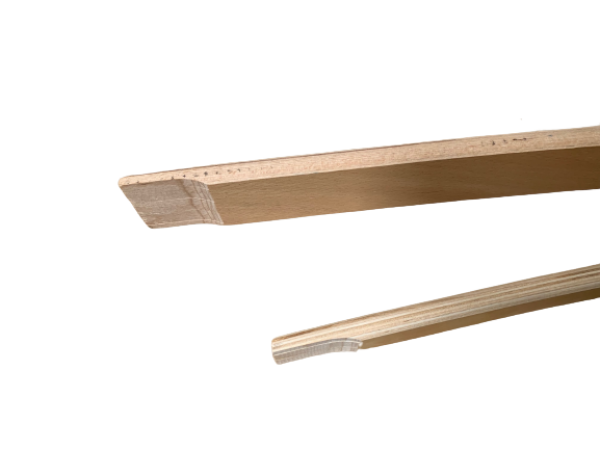 NábytekProNás Lamela březová 36 tl. 12 mm ztenčení konců na tl. mm ROZMĚR: 36 cm síla (12-8) mm