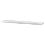 Polička nástěnná 120 cm, MDF, barva bílý vysoký lesk, baleno v ochranné fólii