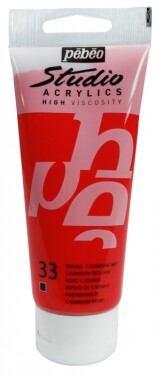 Akrylová barva Pébéo Studio Acrylic 100 ml - 033 kadmium červené