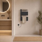Mereo Elektrický sušák ručníků, 2 moduly, černý MT81B