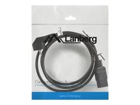 Lanberg CEE7/7 - IEC C19 černá / Napájecí kabel / 1,8 m / 16A / VDE (CA-C19C-10CC-0018-BK)