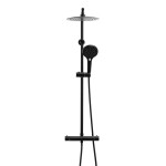 Erga Bergen Therm, sprchová souprava s termostatickou baterií a dešťovou hlavicí 25cm, černá matná, ERG-YKA-BP.BERGEN-THERM-25-BLK
