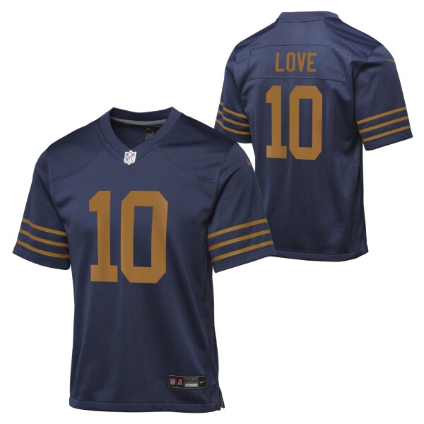 Nike Dětský dres Green Bay Packers NFL Jordan Love #10 Game Football Throwback ALT Navy (YOUTH)