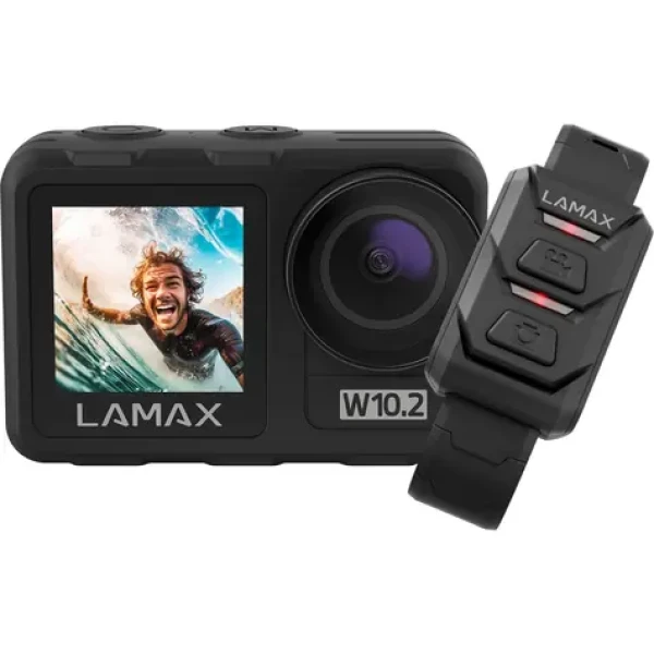 LAMAX W10.2 / Outdoorová kamera / 4K / přední 1.4" / zadní 2" / WiFi / Micro SD / USB-C / micro HDMI (LXWAMW102NNBA)