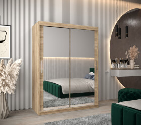 Šatní skříň Abi T3 Barva korpusu: Dub Sonoma, Rozměry: 150 cm, Dveře: Dub sonoma