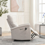 Polohovací křeslo, elektrické zabudované ovládání, béžová, látka, TV-929 CRM2