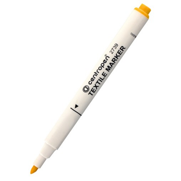 Značkovač Centropen 2739 na textil - žlutý