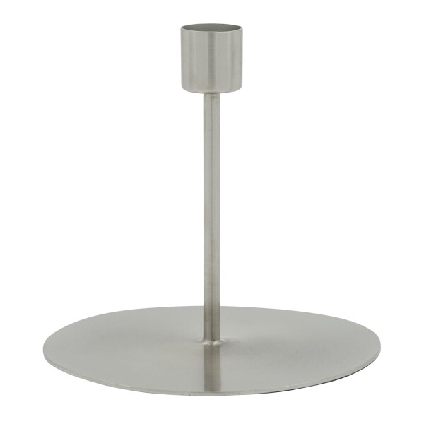 House Doctor Kovový svícen Anit Silver 13 cm, stříbrná barva, kov