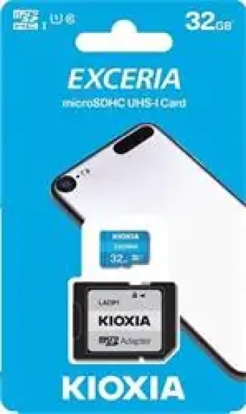 KIOXIA EXCERIA microSDHC 32GB + adaptér / Class 10 / UHS-I U1 / čtení: 100MBs (LMEX1L032GG2)