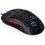 Endorfy LIX Plus černá / optická / drátová / herní / 19000 dpi / PAW3370 / 6 tlačítek / RGB / Kailh GM8.0 / USB / 1.8m (EY6A001)