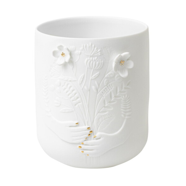 Räder Porcelánový svícen na čajovou svíčku Bouquet, bílá barva, porcelán
