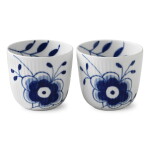 Royal Copenhagen Porcelánový svícen Blue Fluted Mega – set 2 ks, bílá barva, porcelán