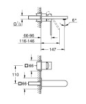 GROHE - Plus Umyvadlová baterie M pod omítku, 2-otvorová instalace, chrom 29303003