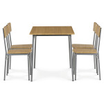 Jídelní set s 4 židlemi, 110x70x76cm, mdf, divoký dub, AUT-O2156 OAK