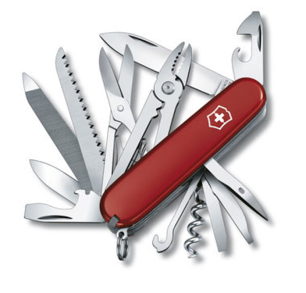 VICTORINOX HANDYMAN červená / Kapesní nůž / Ocel / Počet funkcí 24 / Délka 91 mm (1.3773)