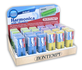 Foukací harmonika kovová - Bontempi