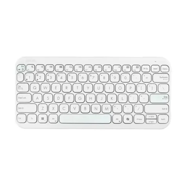 ASUS Marshmallow KW100 bílá / bezdrátová klávesnice / nízký profil kláves / CZ SK layout (90XB0880-BKB560)