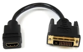StarTech HDMI na DVI-D adaptér černá / Adaptér / 1920 x 1200 px / 20 cm (HDDVIFM8IN)