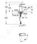 GROHE - Eurosmart Cosmopolitan Páková umyvadlová baterie S, chrom 2337800E