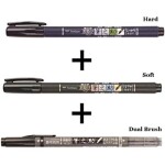 Tombow Štětcový fix Fudenosuke tvrdost 2 - soft black