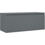 MEXEN/S - Rivel koupelnová skříňka pod umyvadlo 120 cm s deskou, 1 šuplík, reliéf , grafit mat 91A20-12047-1-BFC66