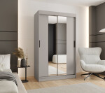 Šatní skříň Abi Rubino T1 Rozměry: 100 cm, Barva korpusu + barva dveří: Kašmír