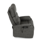 Polohovací křeslo, elektrické kabelové ovládání, černá, látka vintage, TV-L8904 BK3