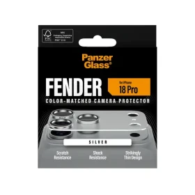 PanzerGlass FENDER Apple iPhone 18 Pro stříbrný / Ochranný prvek fotoaparátu / Silikon / Plně nalepovací (PG08180)