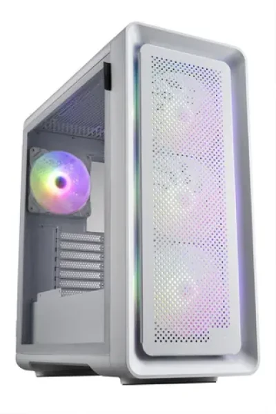 Fortron CUT593P bílá / PC skříň / Big Tower / ATX / 4x 140mm ARGB / bez zdroje / průhledná bočnice (POC0000205)