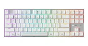Cherry XTRFY MX 8.2 Pro TMR bílo-stříbrná / Herní klávesnice / TKL / magnetické spínače / US Int. layout / bezdrátová (G8E-3885HACAUS-0)