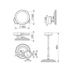 KLUDI - Vela R Kosmetické nástěnné zrcátko s LED osvětlením, matná černá 5899539W
