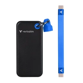 Verbatim Pocket SSD Externí disk 1TB černo-modrá / USB-C 3.2 Gen 2 / R: 1000MBs / W: 1000MBs (32191)