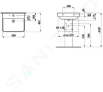 Laufen - Pro S Umyvadlo, 550x465 mm, 1 otvor pro baterii, s LCC, bílá H8109624001041