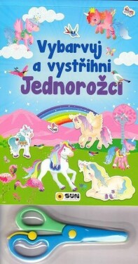 Vybarvuj vystřihni Jednorožci