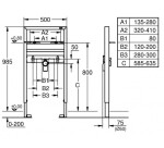 GROHE - Rapid SL Předstěnová instalace pro umyvadlo, stavební výška 100 cm 38541000