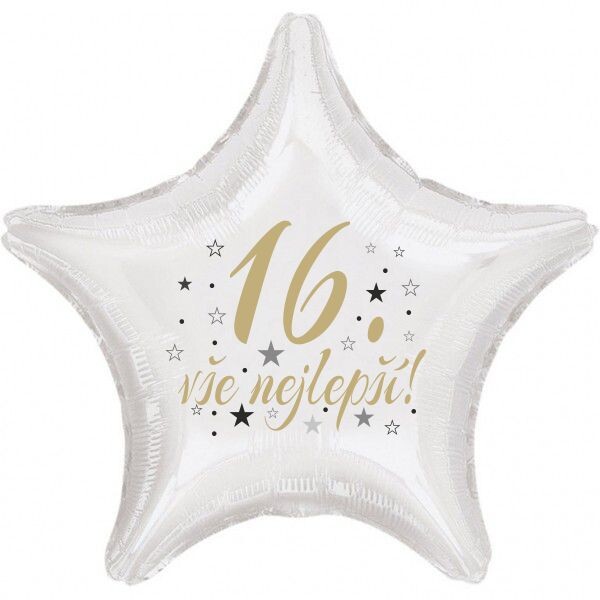 16. narozeniny balónek hvězda Balonky.cz 16. narozeniny balónek hvězda Balonky.cz