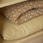 Ib Laursen Lněný povlak na polštář Lemon Drop 40 × 60 cm, žlutá barva, textil