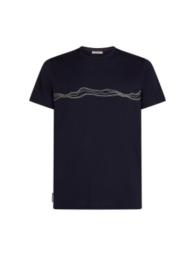 Pánské merino tričko s krátkým rukávem ICEBREAKER Mens 150 Tech Lite SS Tee Mounta Pulse, Midnight Navy velikost: S