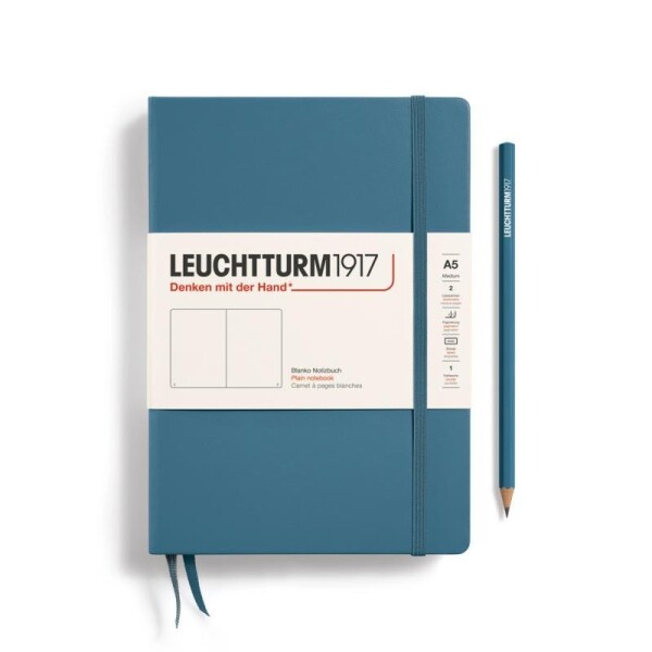 Leuchtturm1917 Zápisník Stone Blue Medium A5 čistý